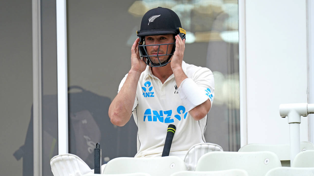 Will Young waits to bat at Edgbaston, England vs New Zealand, 2nd Test, Birmingham, 2nd day, June 11, 2021