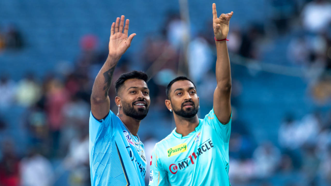 Brothers, rivals - Hardik and Krunal Pandya get together before the game, Gujarat Titans vs Lucknow Super Giants, IPL 2022, Pune, May 10, 2022