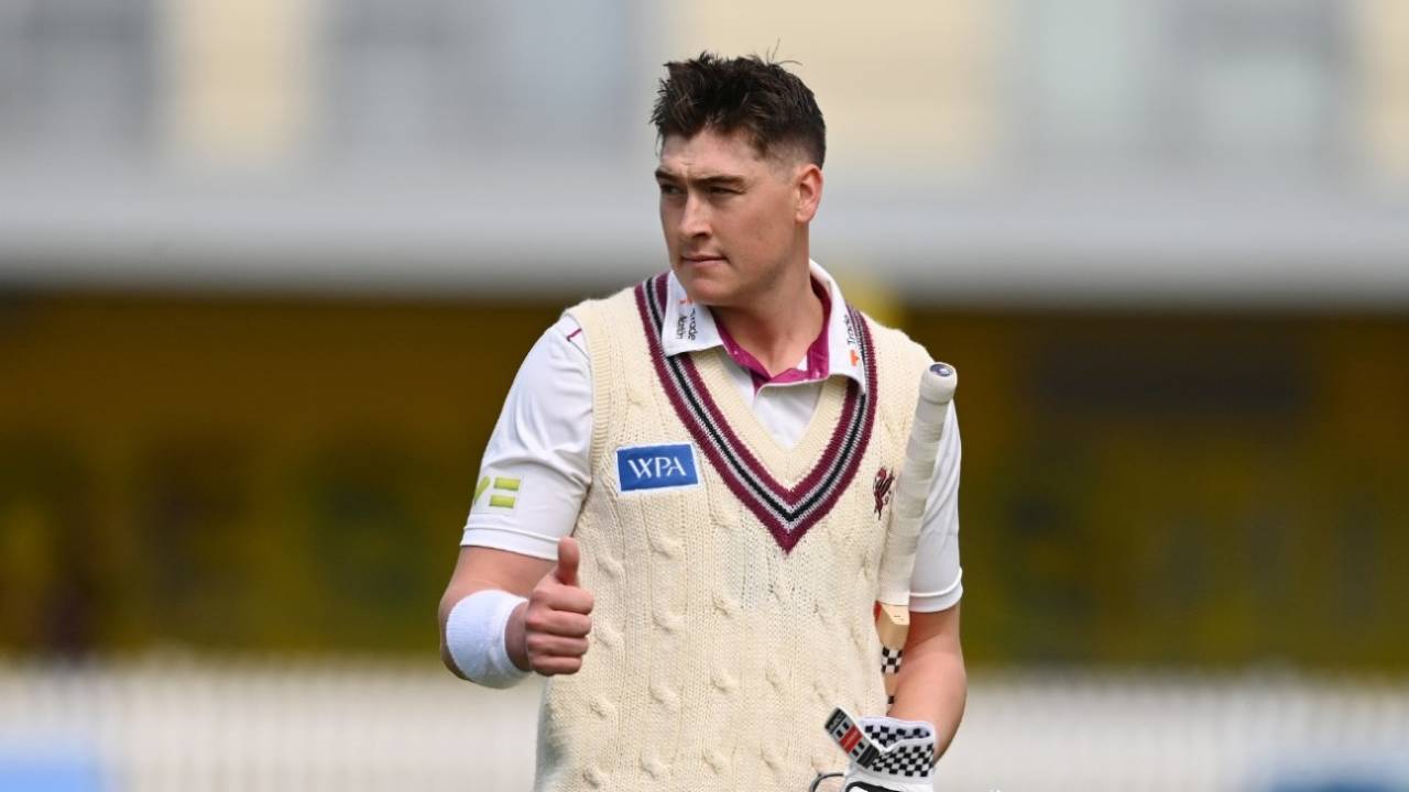 Matt Renshaw leaves the field after being bowled by Zak Chappell for 94, LV= Insurance County Championship, Division One, Gloucestershire vs Somerset, Bristol, May 12, 2022