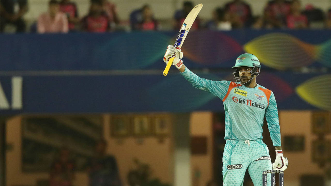 Deepak Hooda struck a 33-ball fifty, Lucknow Super Giants vs Rajasthan Royals, IPL 2022, Brabourne Stadium, Mumbai, May 15, 2022