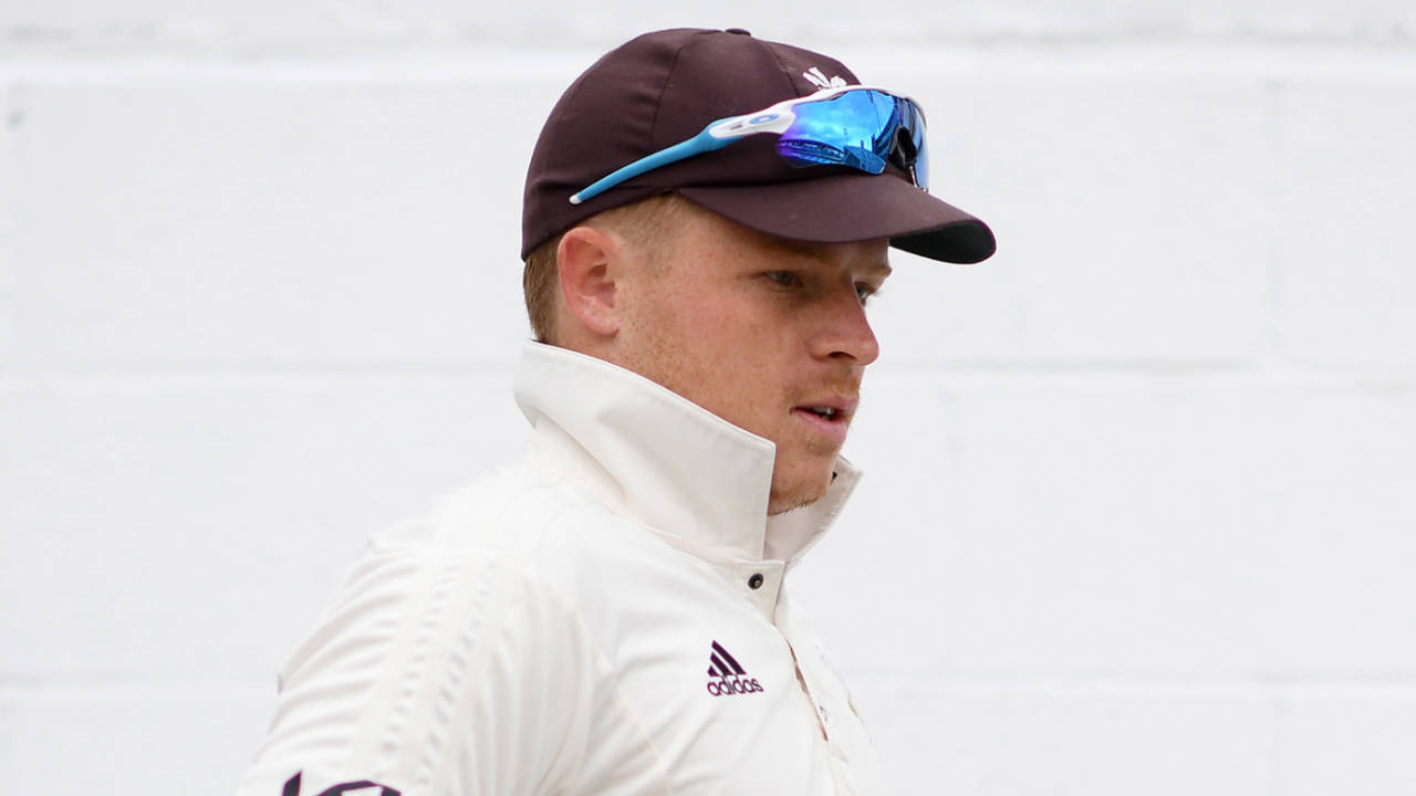 Ollie Pope has started the season strongly for Surrey, Surrey vs Somerset, LV= Insurance Championship, Division One, The Kia Oval, 2nd day,  April 22, 2022