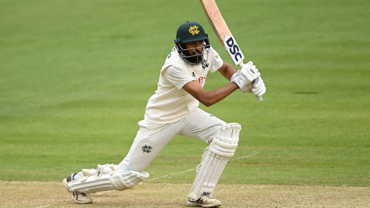 Haseeb Hameed hits down the ground&nbsp;&nbsp;&bull;&nbsp;&nbsp;Getty Images