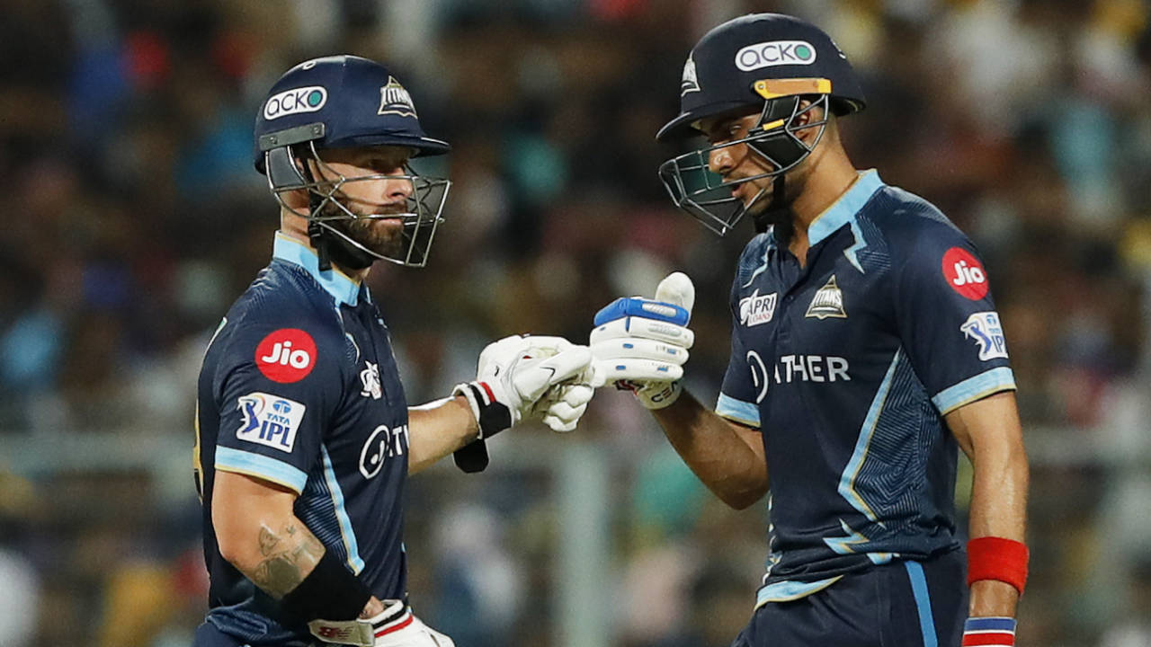 Matthew Wade and Shubman Gill ensured Titans had a good powerplay despite the early loss of Wriddhiman Saha, Gujarat Titans vs Rajasthan Royals, IPL 2022 Qualifier 1, Kolkata, May 24, 2022