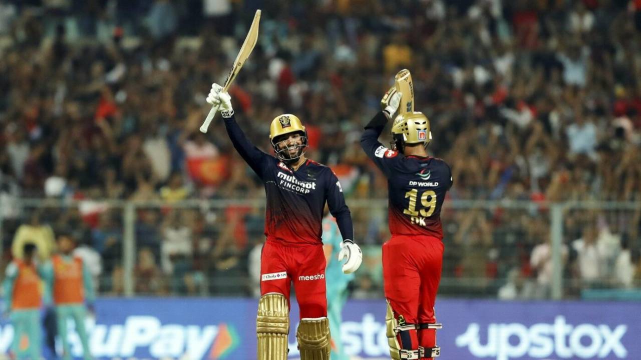 Rajat Patidar is all smiles after hammering a hundred in the IPL 2022 Eliminator, Lucknow Super Giants vs Royal Challengers Bangalore, IPL 2022, Eliminator, Kolkata, May 25, 2022