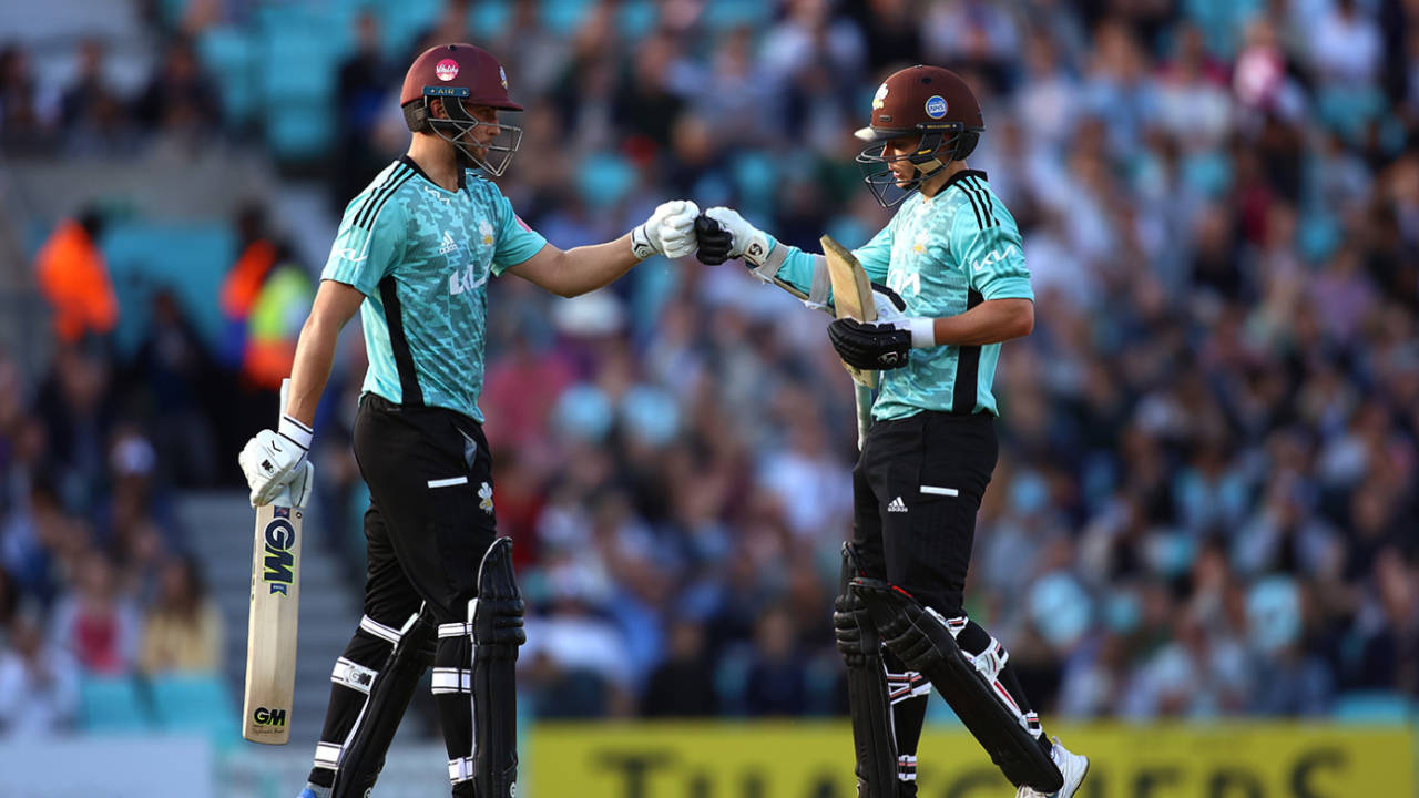 Will Jacks and Sam Curran added 131 for the second wicket, Surrey vs Hampshire, Vitality Blast, Kia Oval, June 2, 2022