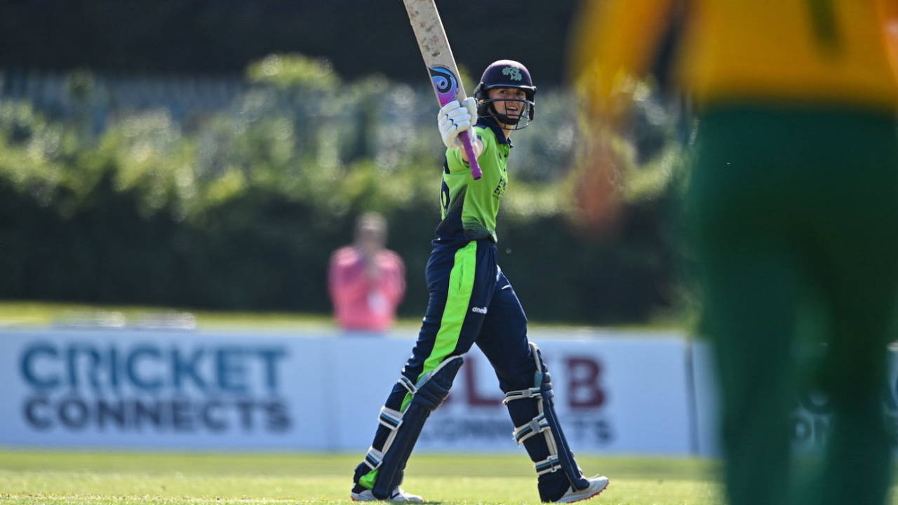 Gaby Lewis brought up a quick half-century, Ireland vs South Africa, 1st women's T20I, Dublin, June 3, 2022
