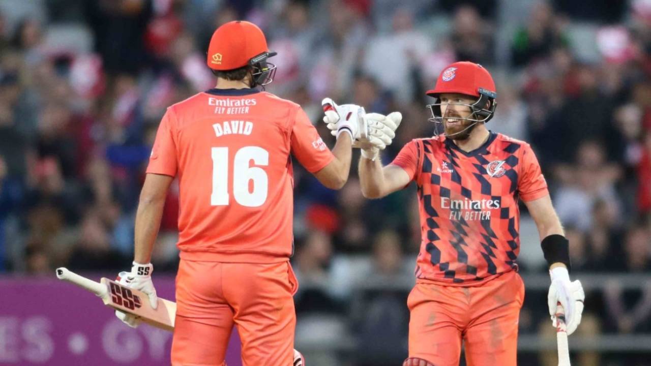 Tim David's onslaught set Lancashire up for a tense final-over victory, Lancashire vs Northants, Old Trafford, June 3, 2022