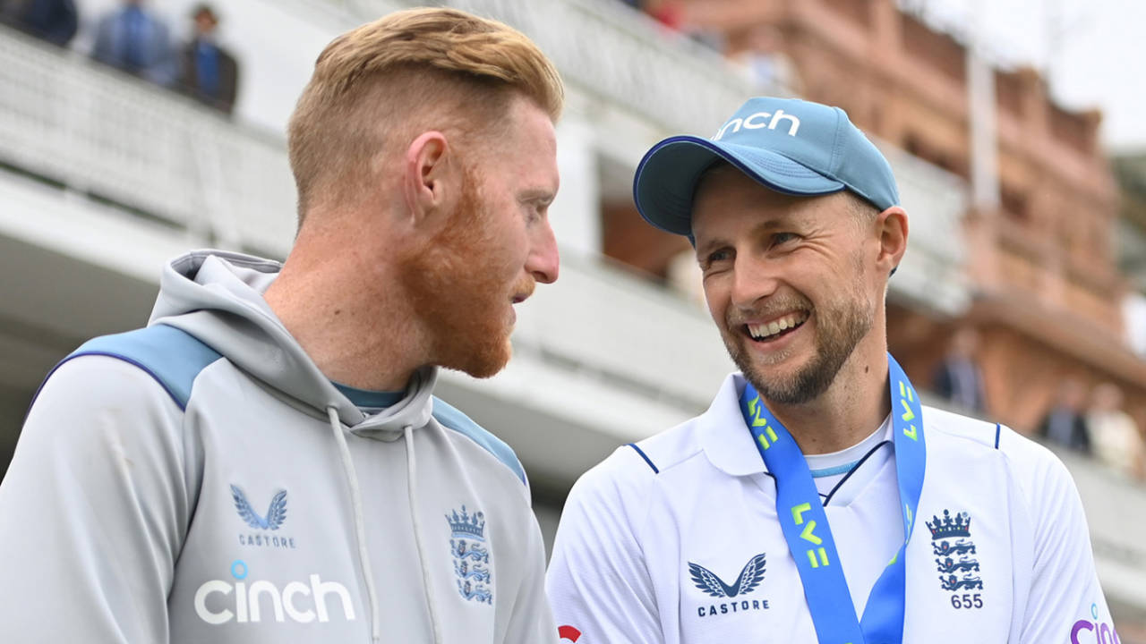 Joe Root and Ben Stokes share a joke, England vs New Zealand, 1st Test, Lord's, 4th day, June 5, 2022