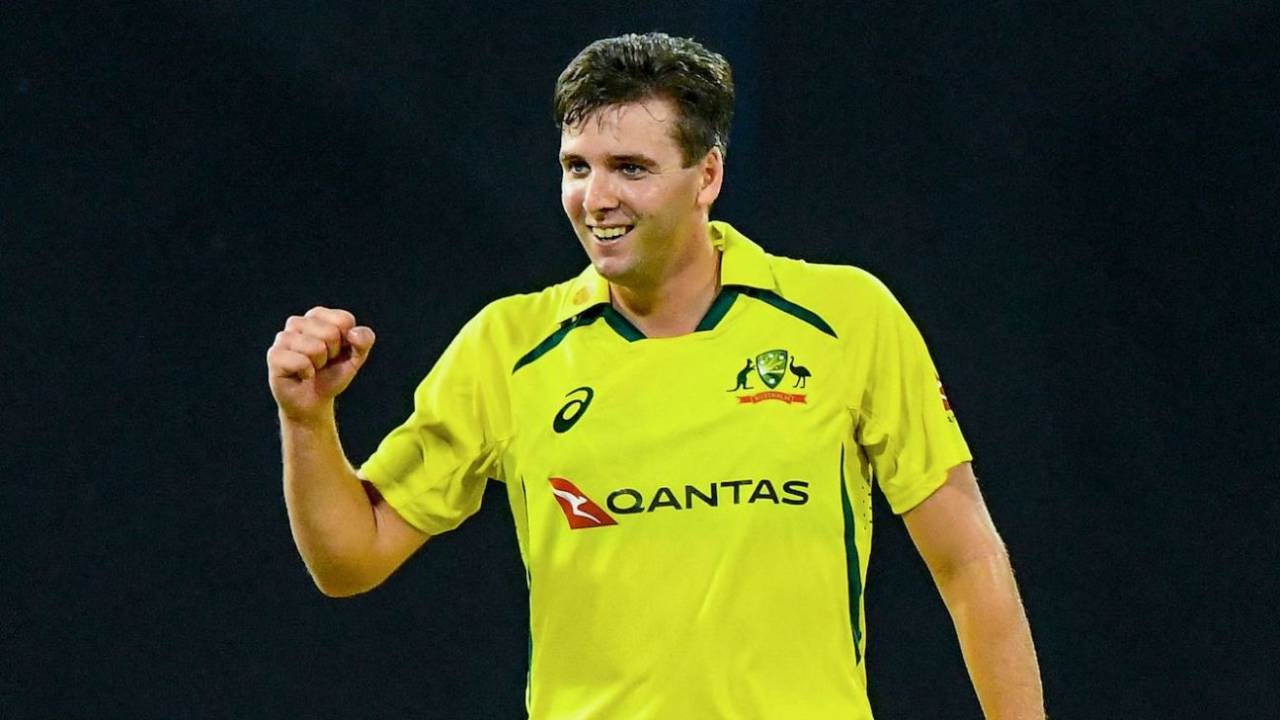 Jhye Richardson's 3-for helped Australia restrict Sri Lanka in the 2nd T20, Sri Lanka vs Australia, 2nd T20I, Colombo, June 8, 2022
