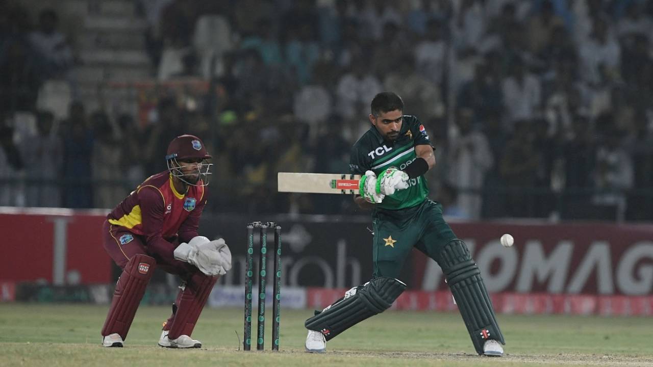 Babar Azam made excellent use of the crease against spin bowling, Pakistan vs West Indies, 1st ODI, Multan, June 8, 2022