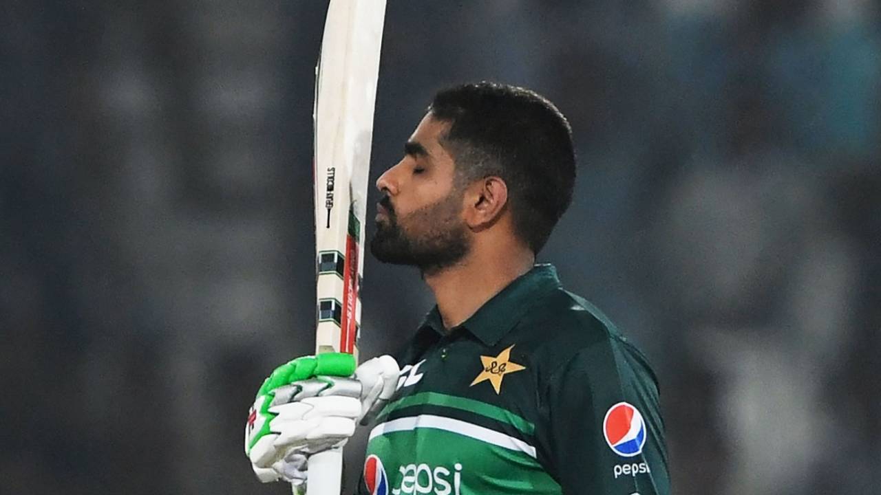 Babar Azam became the first cricketer to hit three consecutive ODI hundreds, twice.&nbsp;&nbsp;&bull;&nbsp;&nbsp;AFP/Getty Images