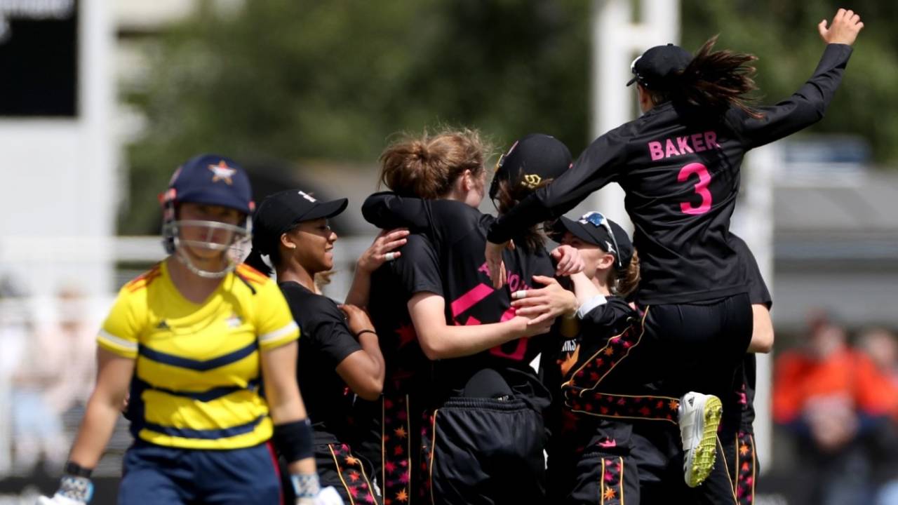 Grace Potts struck three times to power Central Sparks into the Charlotte Edwards Cup final&nbsp;&nbsp;&bull;&nbsp;&nbsp;Getty Images