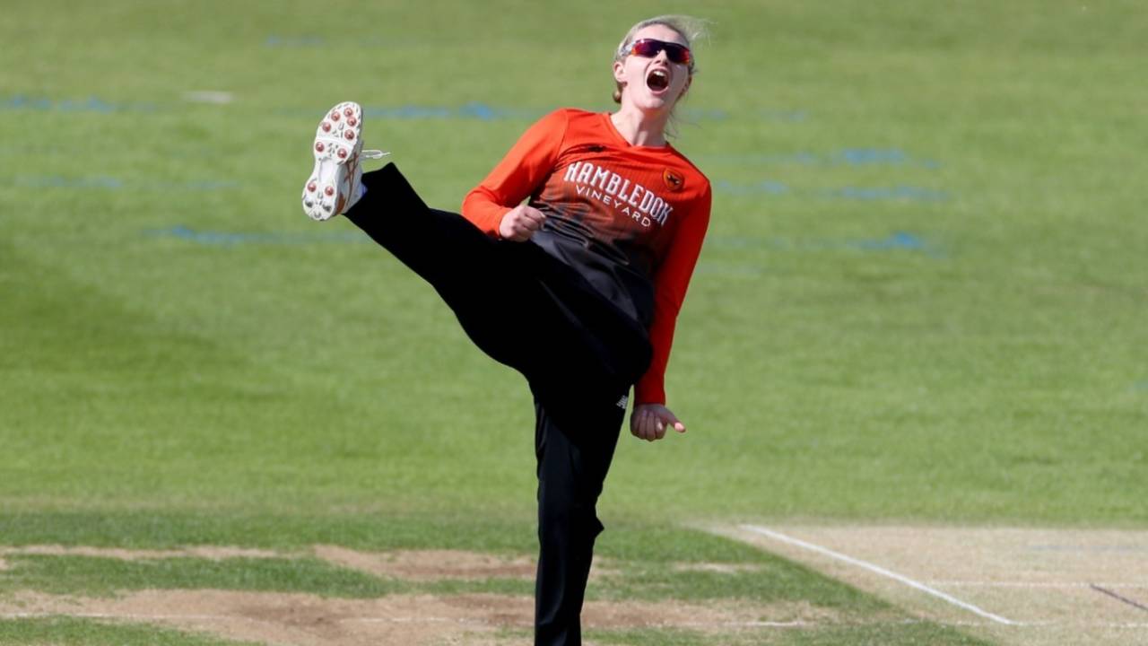 Charlie Dean claims the key wicket of Eve Jones in the final&nbsp;&nbsp;&bull;&nbsp;&nbsp;Getty Images