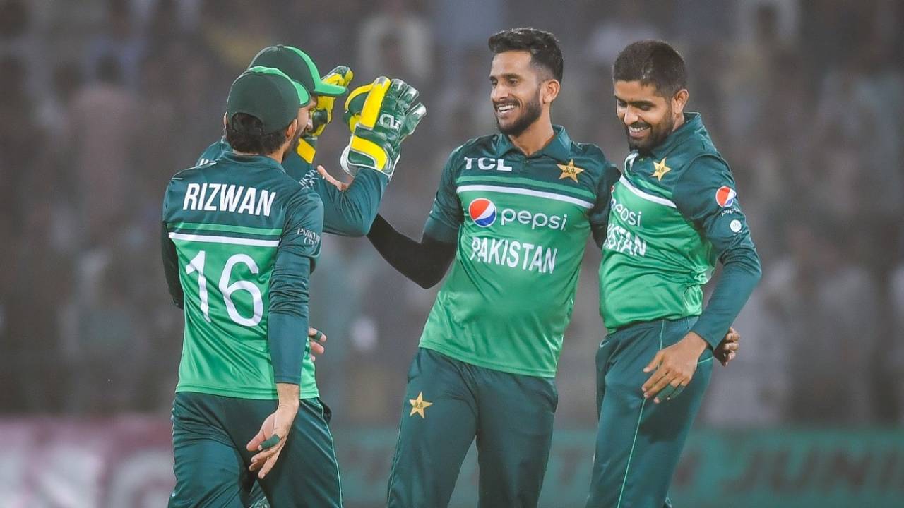 Hasan Ali is all smiles after getting rid of Shai Hope, Pakistan vs West Indies, 3rd men's ODI, Multan, June 12, 2022