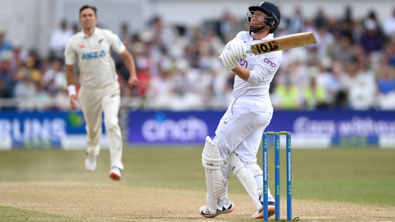 Jonny Bairstow nails the pull off Trent Boult, England vs New Zealand, 2nd Test, Nottingham, 5th day, June 14, 2022
