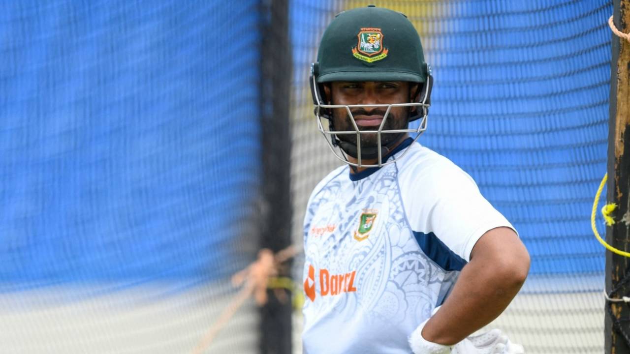 Tamim Iqbal stroked an unbeaten 162 in the warm-up clash, North Sound, Antigua, June 15, 2022