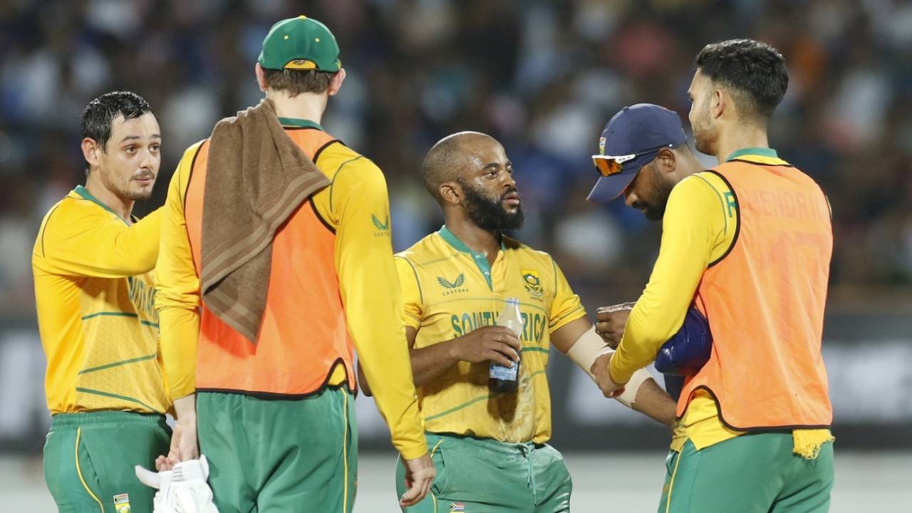 Temba Bavuma was forced to retire hurt after hurting his elbow, India vs South Africa, 4th T20I, Rajkot, June 17, 2022