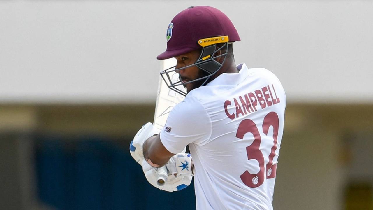 John Campbell goes on the attack, West Indies vs Bangladesh, 1st Test, Antigua, Day 4, June 19, 2022
