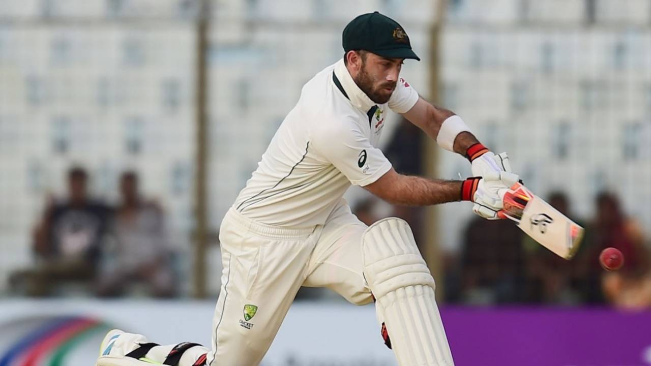 Glenn Maxwell sweeps, Bangladesh vs Australia, 2nd Test, Chattogram, September 7, 2017