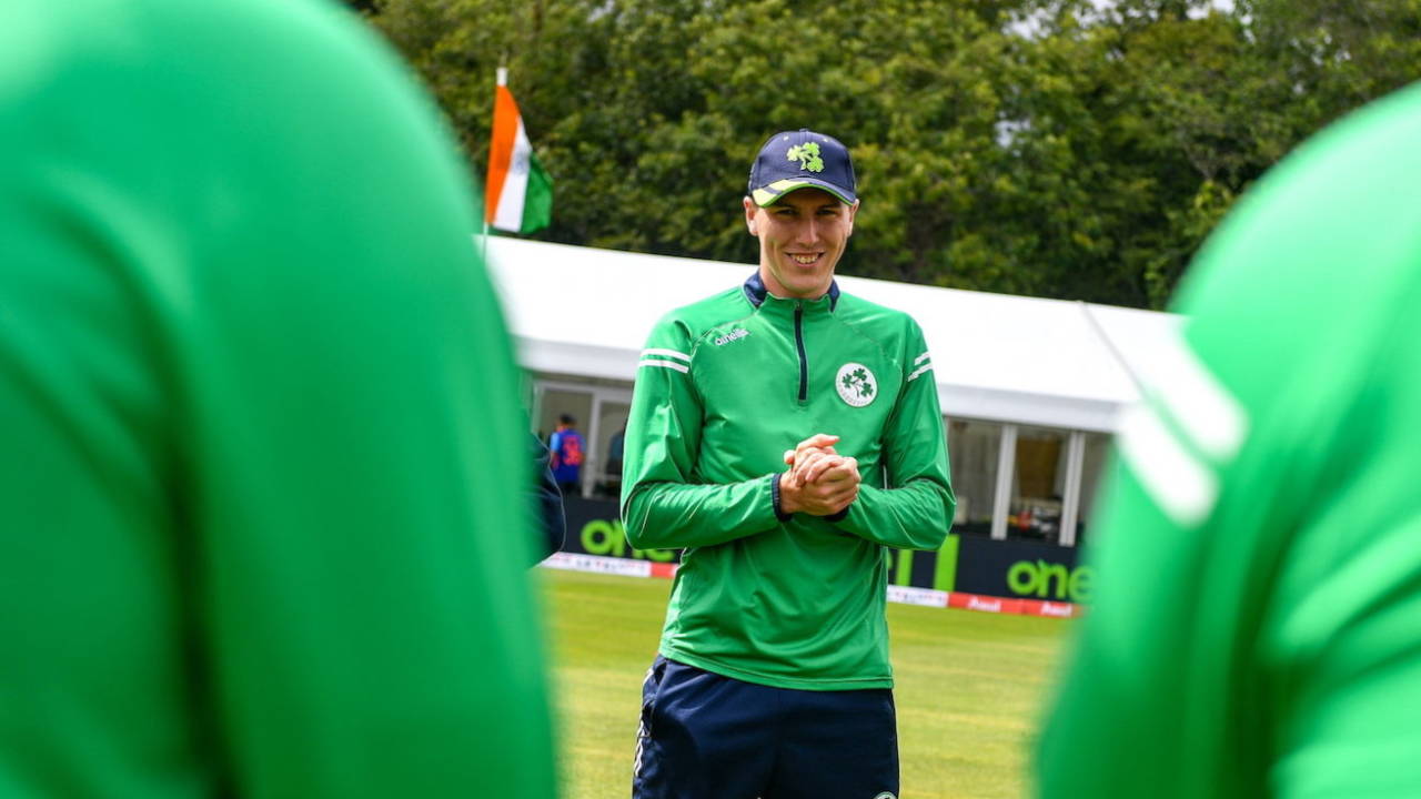 Conor Olphert received his maiden T20I cap, Ireland vs India, 1st T20I, Dublin, June 26, 2022
