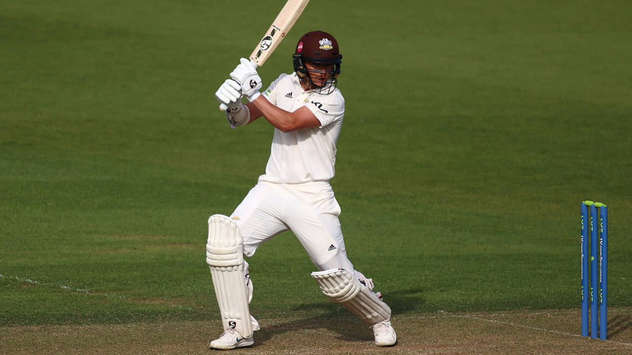 Sam Curran played an attacking hand late in the day, Surrey vs Kent, County Championship, Division One, The Oval, June 26, 2022