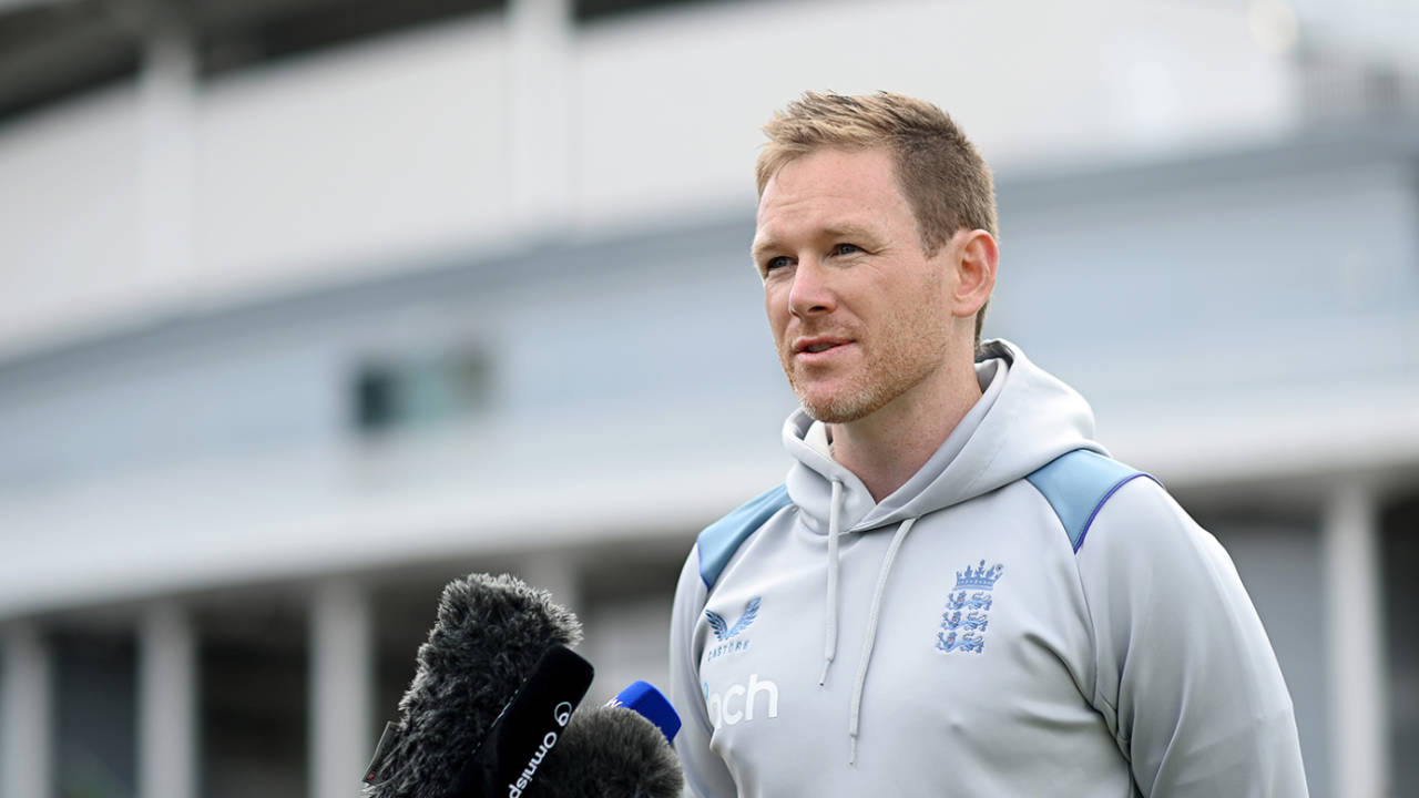 Eoin Morgan speaks to the media after announcing his international retirement&nbsp;&nbsp;&bull;&nbsp;&nbsp;Getty Images