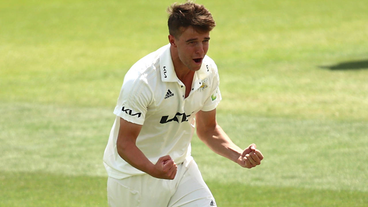 Surrey debutant Tom Lawes claimed a four-for, Surrey vs Kent, County Championship, Division One, The Oval, June 28, 2022