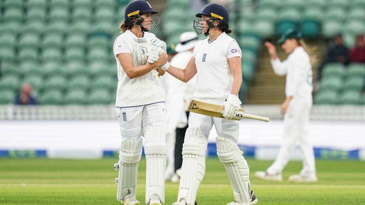 Nat Sciver and Alice Davidson-Richards added 206 for the sixth wicket, England vs South Africa, Only Women's Test, Taunton, 2nd day, June 28, 2022