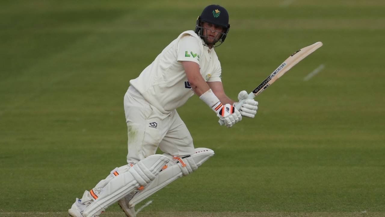 Billy Root clips a shot off his legs, LV= Insurance County Championship, Division Two, Durham vs Glamorgan, The Riverside, May 13, 2022