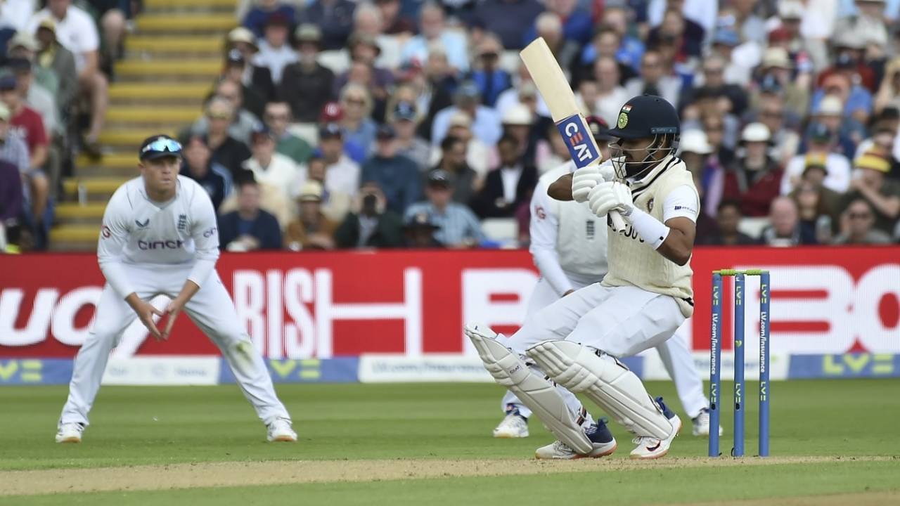 Shreyas Iyer avoids a short ball, England vs India, 5th Test, Birmingham, 1st day, July 1, 2022
