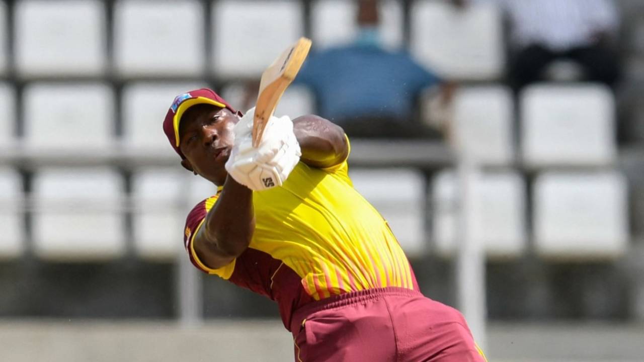 Rovman Powell powered West Indies to a strong total&nbsp;&nbsp;&bull;&nbsp;&nbsp;AFP via Getty Images