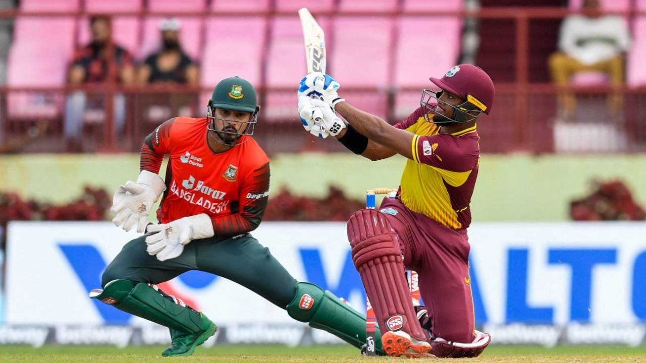 Nicholas Pooran top-scored with an unbeaten 74, West Indies vs Bangladesh, 3rd T20I, Providence, July 7, 2022