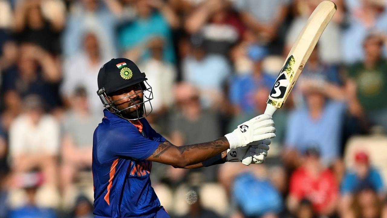 Hardik Pandya became the first Indian to score a half-century and pick up a four-for in the same T20I&nbsp;&nbsp;&bull;&nbsp;&nbsp;Getty Images