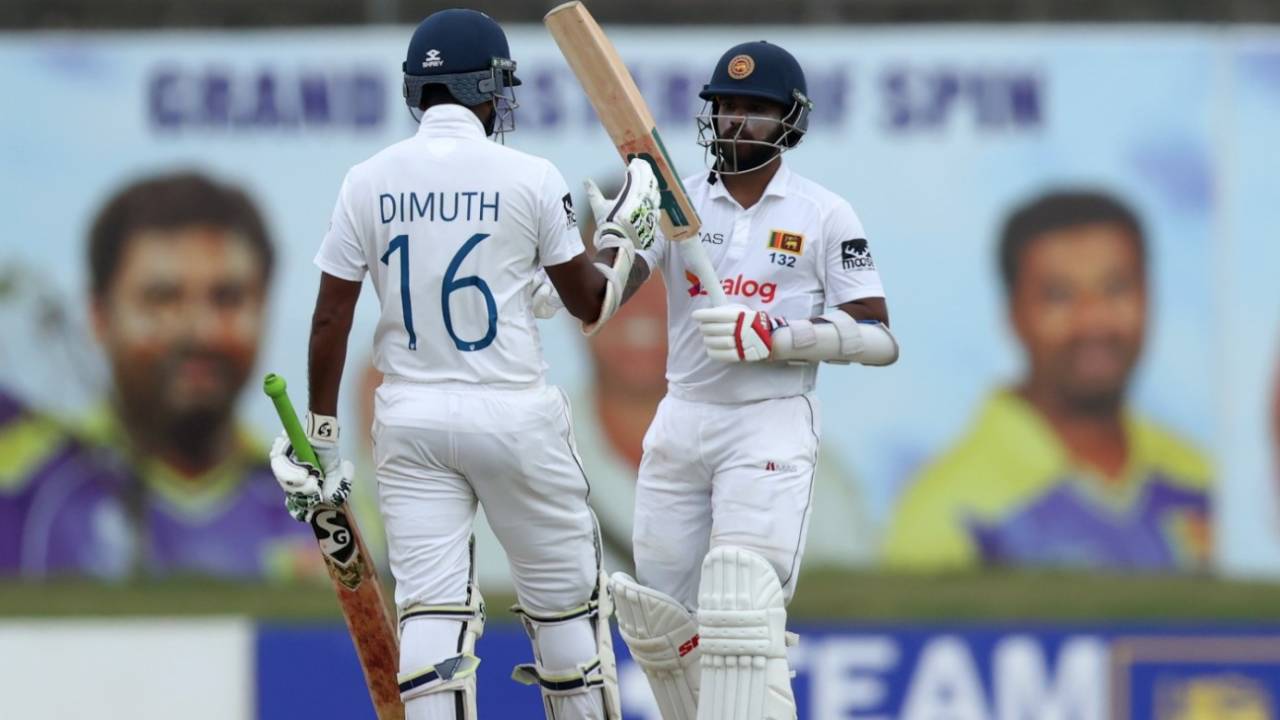 Kusal Mendis and Dimuth Karunaratne shared a superb century stand, Sri Lanka vs Australia, 2nd Test, Galle, July 9, 2022