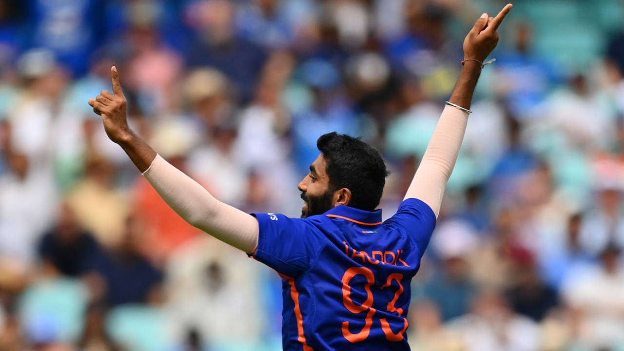 Jasprit Bumrah picked up the first three England wickets to fall, England vs India, 1st ODI, The Oval, London, July 12, 2022