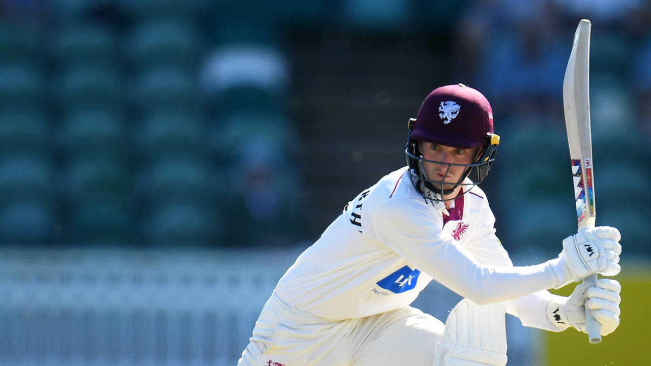 First-innings centurion Lewis Goldsworthy proved stubborn in Somerset's second innings&nbsp;&nbsp;&bull;&nbsp;&nbsp;Getty Images