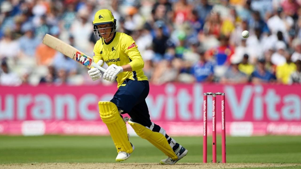 Tom Prest became the youngest to score a fifty on finals day, Vitality Blast T20, 2nd semi-final, Hampshire vs Somerset, Edgbaston, July 16, 2022
