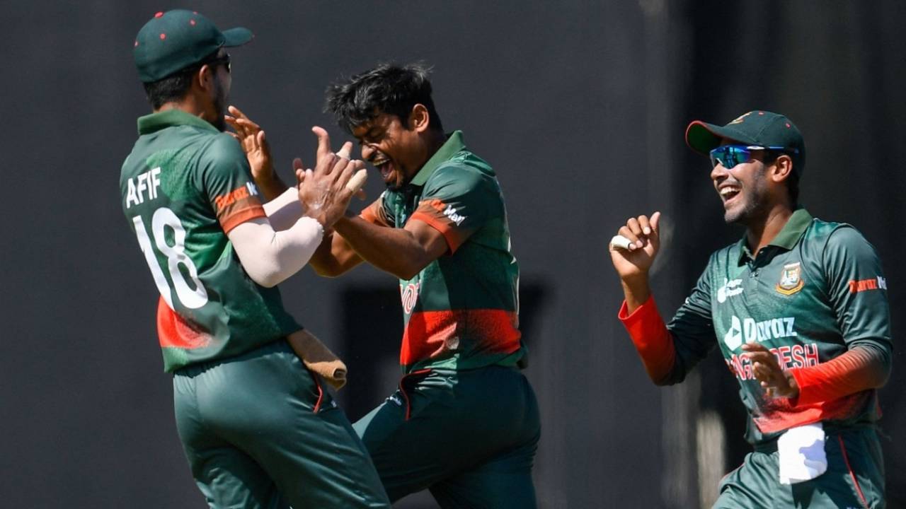 Taijul Islam took two early wickets, West Indies vs Bangladesh, 3rd ODI, Providence, July 16, 2022