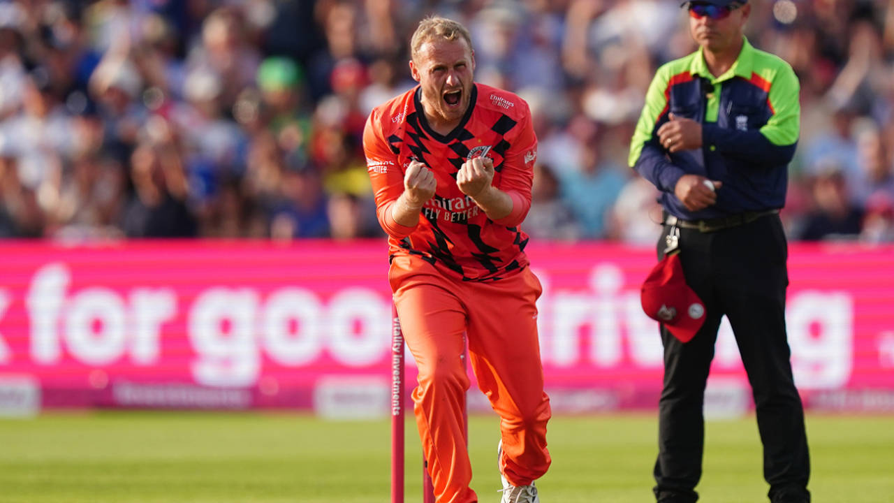 Matt Parkinson took three wickets in three overs, Vitality Blast T20, Final, Lancashire vs Hampshire, July 16, 2022
