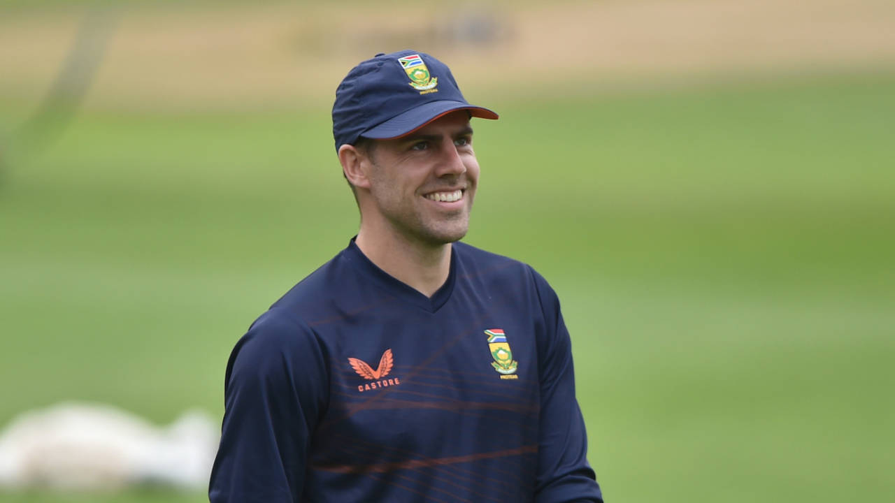 Anrich Nortje is in good spirits ahead of the second ODI at Manchester, July 21, 2022