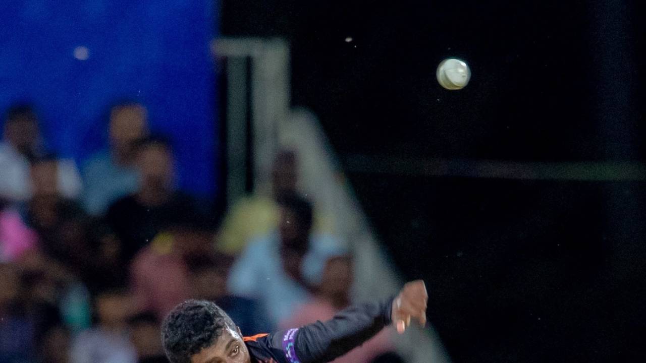 Atheeq Ur Rahman, an ambidextrous spinner, in action during the TNPL, July 21, 2022
