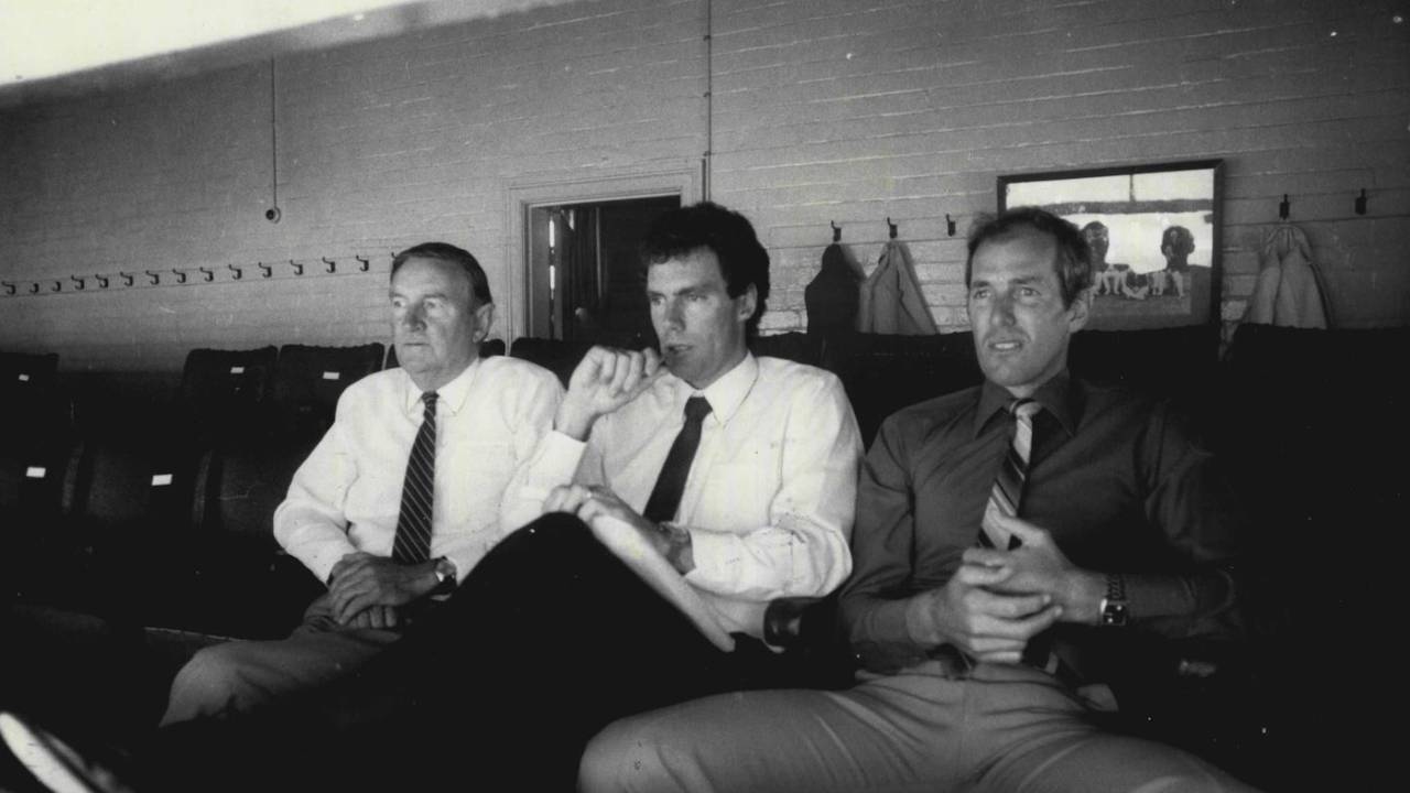 Australian selectors [L to R] Laurie Sawle, Greg Chappell and Rick McCosker at the Sydney Cricket Ground
