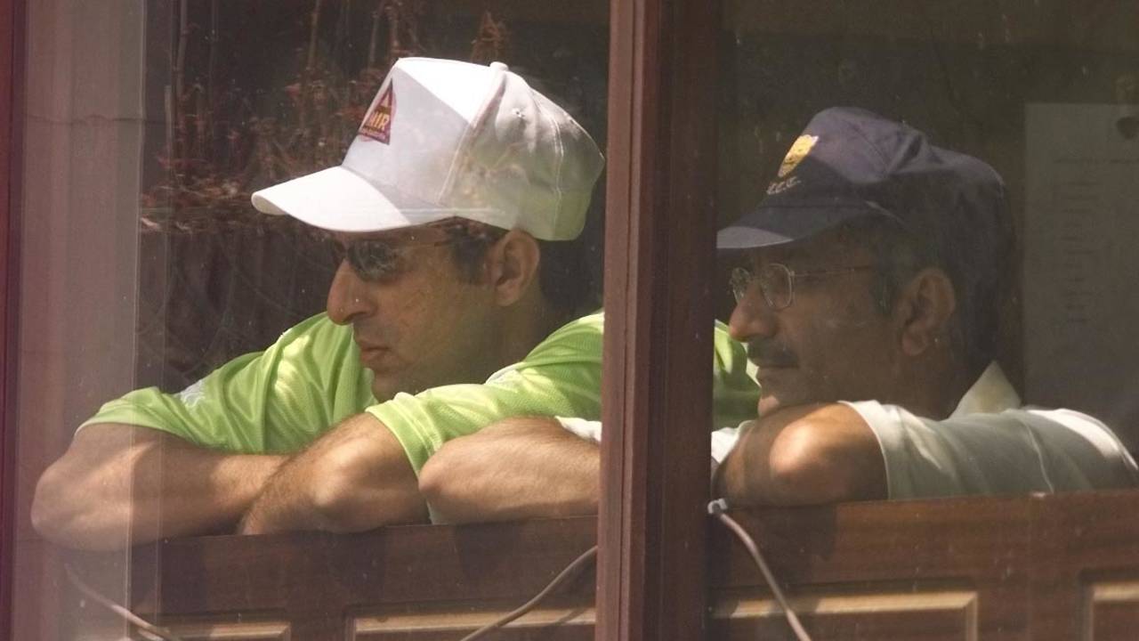 Wasim Akram and Asif Din at a Smethwick CC game