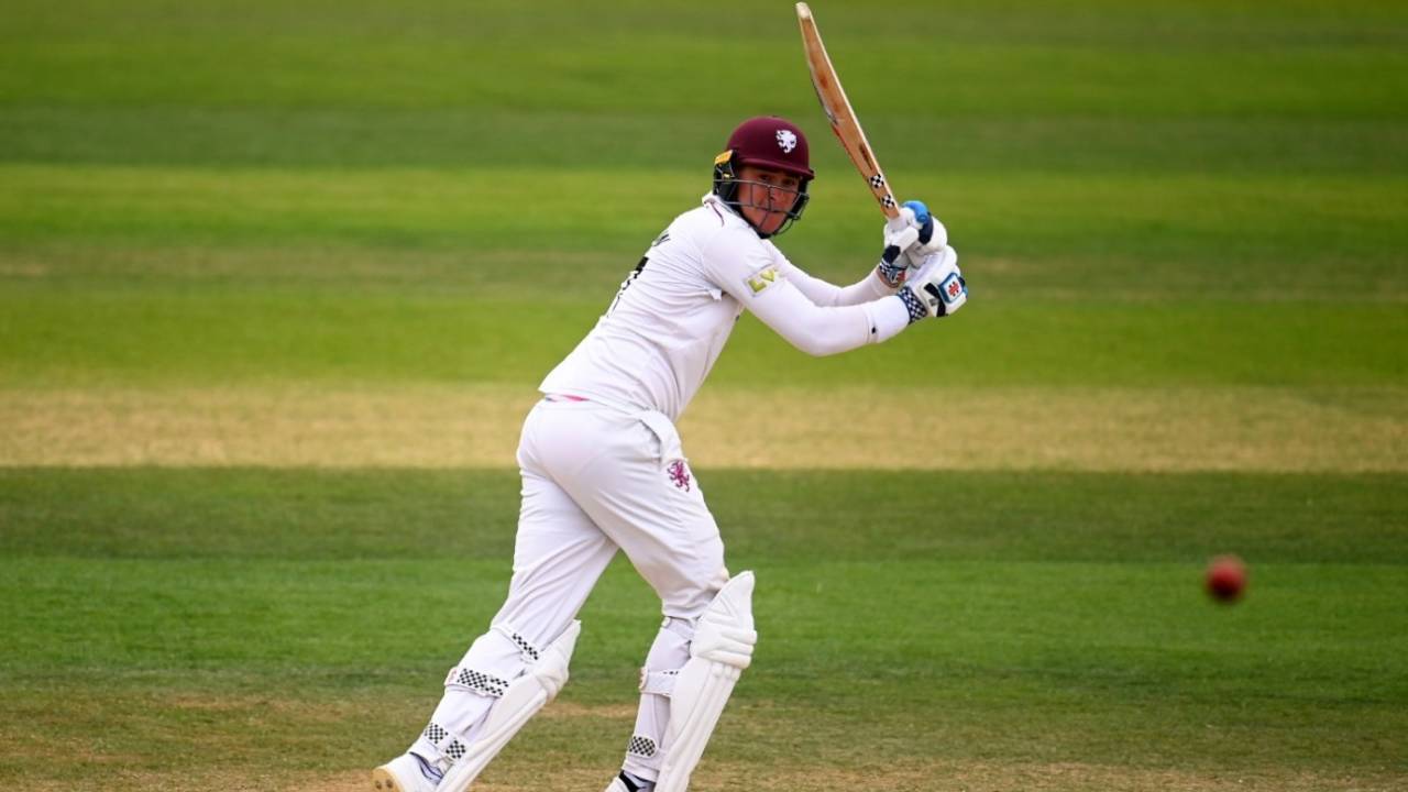 Matt Renshaw flicks the ball off his legs, Somerset vs Yorkshire, LV=County Championship, County Ground, July 21, 2022