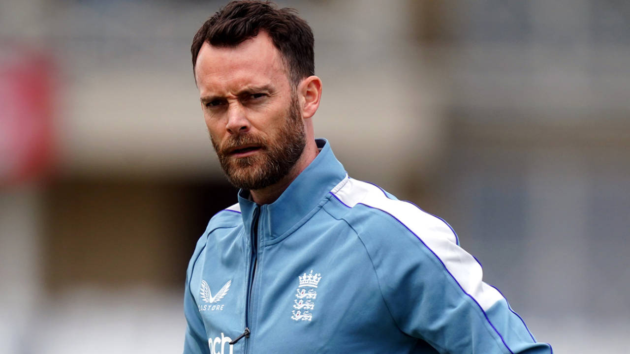 James Foster looks on during England nets, Trent Bridge, June 8, 2022