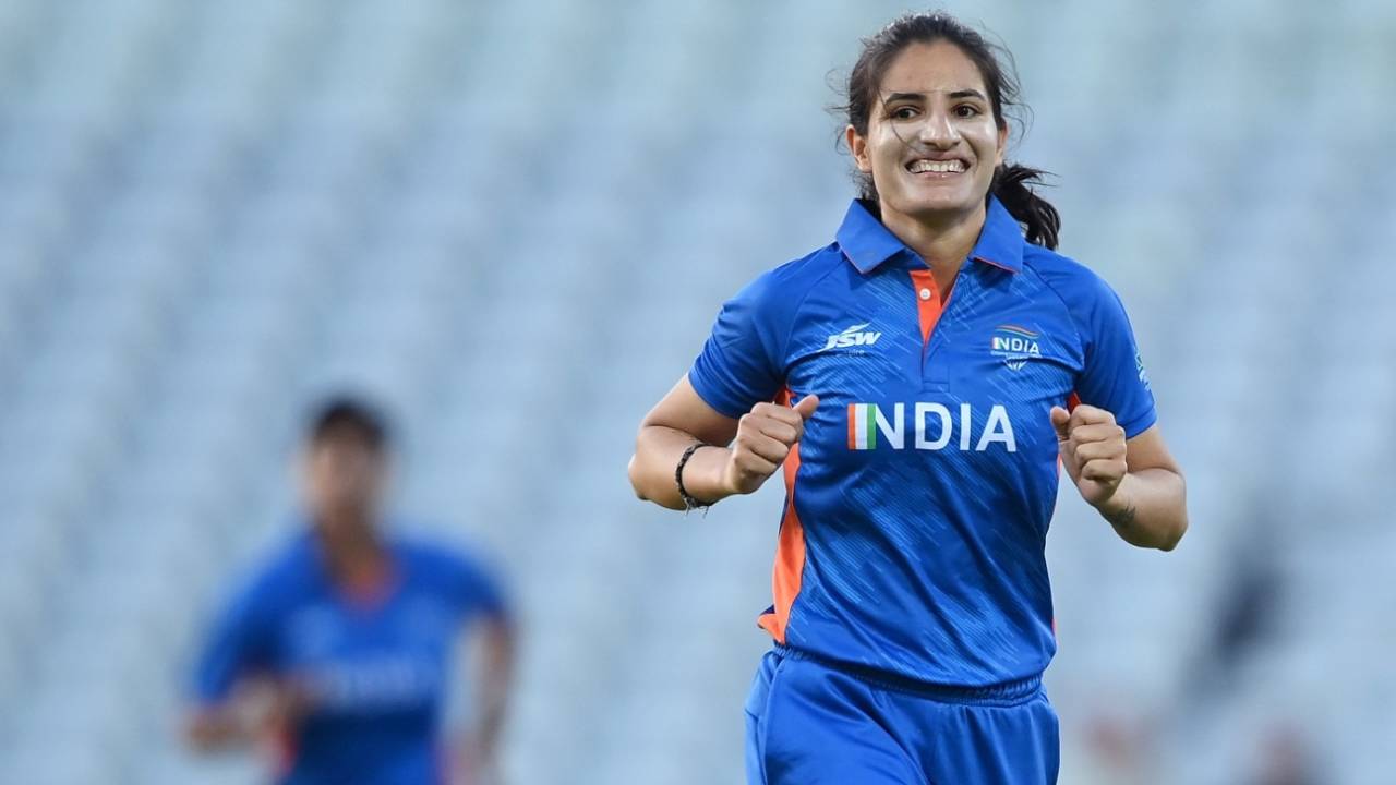 Renuka Singh finished with figures of 4 for 10, Barbados vs India, Commonwealth Games 2022, Birmingham, August 3, 2022
