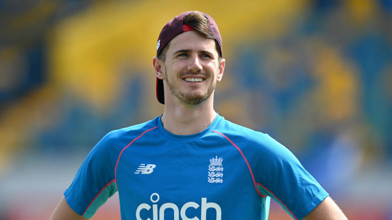 George Garton at an England training session the day before the fourth T20I, West Indies vs England, Kensington Oval, Barbados, 3rd T20I, January 28, 2022