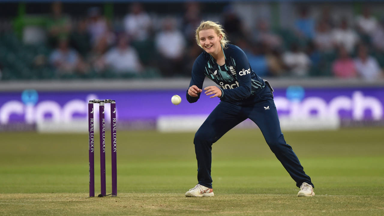 Charlie Dean was the leading ODI wicket-taker in England's recent series with South Africa, England Women vs South Africa Women, 3rd ODI, Leicester, July 18, 2022 