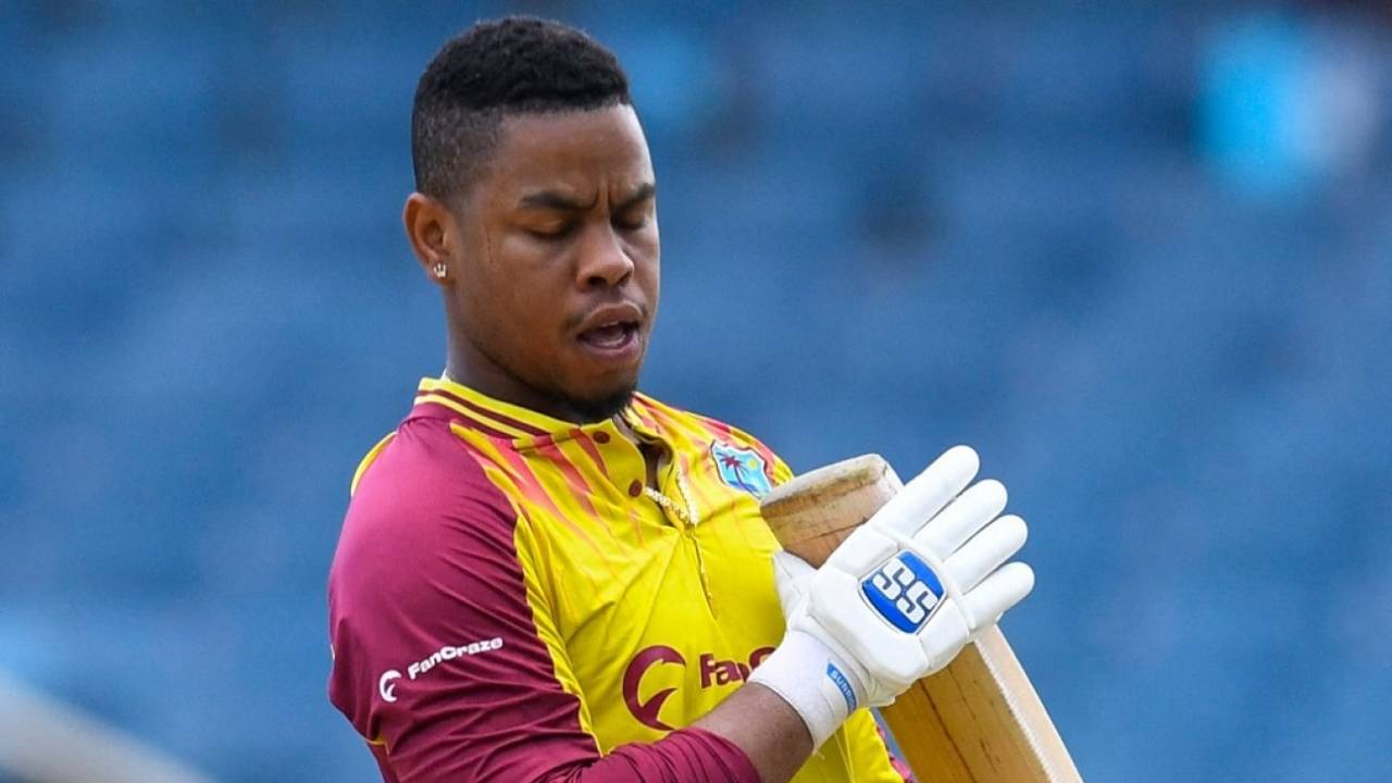 Shimron Hetmyer took 18 balls to make 14, West Indies vs New Zealand, 2nd T20I, Kingston, August 12, 2022
