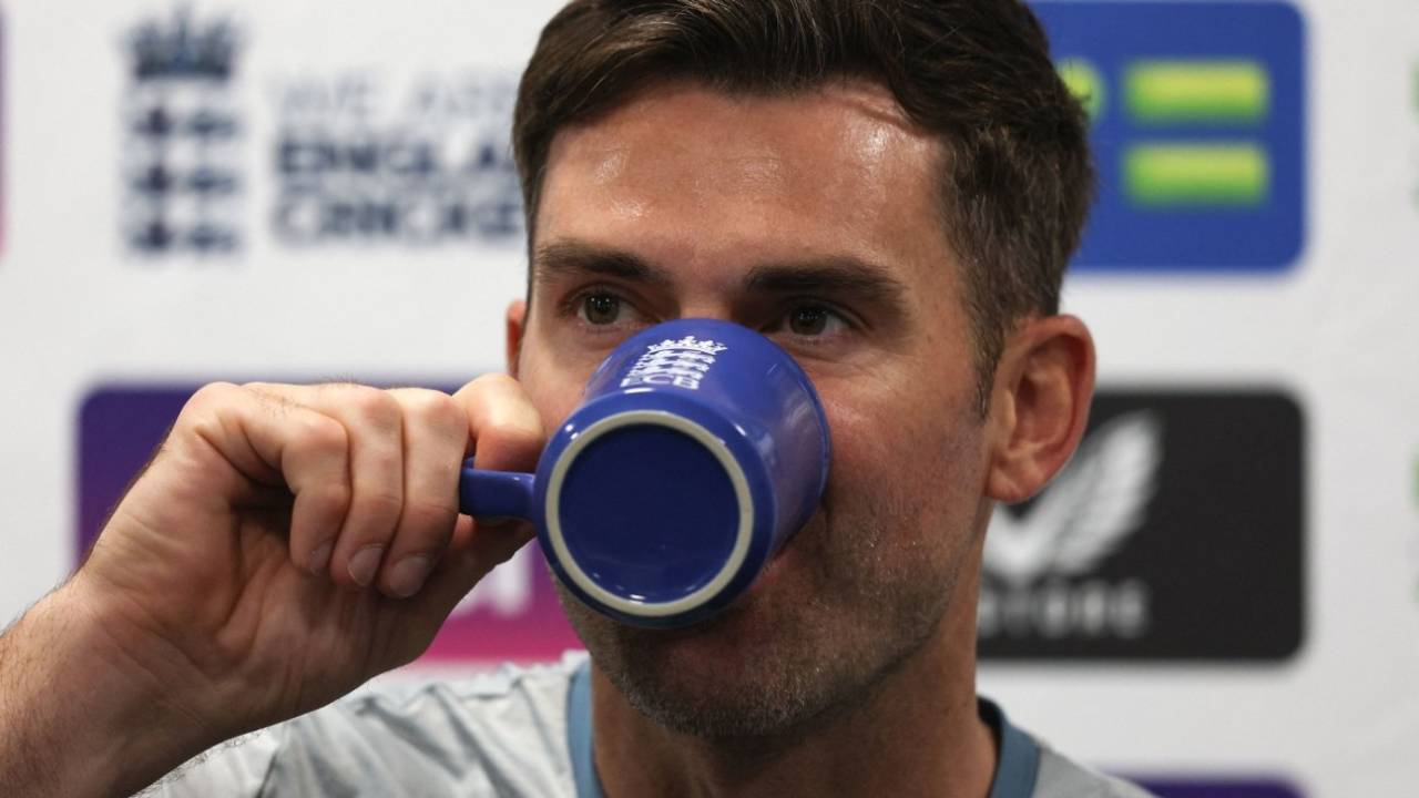 James Anderson has a nice cup of tea and a sit-down on the eve of his first Test as a 40-year-old, England vs South Africa, Lord's, August 15, 2022